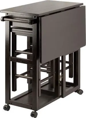 Winsome Suzanne 3-PC Set Space Saver Kitchen, Coffee Finish, 29.61x29.13x32.76