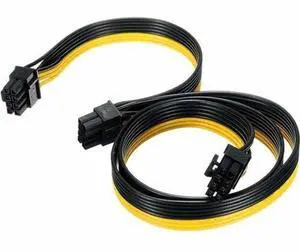PCIe 8 Pin Male to 2X 8 Pin (6+2) Male PCI Express Power Adapter Cable for EVGA Power Supply 25"+9" Compatible with 6-pin & 8-pin ASUS, ASRock, Gigabyte, Radeon, Sapphire, NVIDIA Tesla GPU etc
