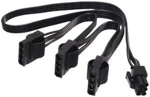 for EVGA Modular PSU Hard Drive HDD Power Adapter Cable 6 Pin to 3X 4 Pin Power Cable only for EVGA G1/G1+/G2/G3/G5/GS/GA/GM, B2/B2/BQ, P2/1000PS/T2, Supernova nex650g/ 450GM/550GM