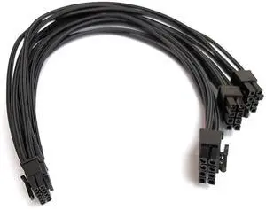 PCIE 5.0 Power Supply 3x8 Pin to 16Pin Mini 12+4Pin 12VHPWR 600W PSU Extension Cable for RTX 3090Ti,4070Ti 4080,4090 Graphics Card ASUS, EVGA, Seasonic Modular Power Supply 16AWG(27.5Inch