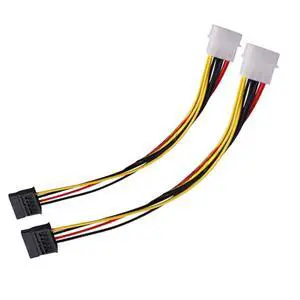 2-Pack 4 Pin to SATA Female Hard Drive Power Adapter Cable Compatible with Hikvision Video Recorder 7.5-in(19cm) 2-Pack 4 Pin to SATA Female Hard Drive Power Adapter Cable Compatible with Hikvision Video Recorder 7.5-in(19cm)