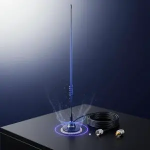 Dual Band VHF UHF Ham Radio Antenna 136-174MHz / 400-520MHz Magnetic Mount Mobile Antenna with PL259 Male & SMA Female Adapter for BTECH ICOM Kenwood Midland Yaesu TYT AnyTone Transceiver Dual Band VHF UHF Ham Radio Antenna 136-174MHz / 400-520MHz Magnetic Mount Mobile Antenna with PL259 Male & SMA Female Adapter for BTECH ICOM Kenwood Midland Yaesu TYT AnyTone Transceiver