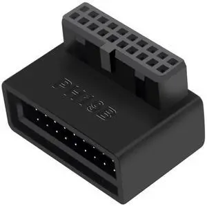 USB 3.0 19/20-Pin 90 Degree Right Angle Motherboard Adapter Internal Header Male to Female L-Shaped Extension for Desktop PC, Mini-ITX, ATX Motherboard (Type B Notch Facing Outward) USB 3.0 19/20-Pin 90 Degree Right Angle Motherboard Adapter Internal Header Male to Female L-Shaped Extension for Desktop PC, Mini-ITX, ATX Motherboard (Type B Notch Facing Outward)