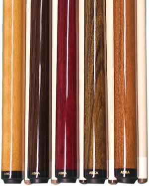 Set of 5 Aska Billiard Pool Sticks Set of 5 Aska Sneaky Pete Pool Cues,, Mixed Weights, 58 inch Long, 13mm Hard Le Pro Tip, SPS5