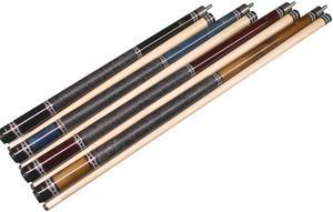 Aska Set of 4 Short Kids Pool Cue Sticks L9CS, Stained Maple, Canadian Hardrock Maple Shaft, 13mm Tip, Mixed Lengths 36",42",48",52", L9CS