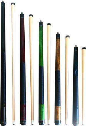 Set of 5 Aska Mixed Length Cues LS, Canadian Hard Rock Maple Billiard Pool Cue Sticks, Short, Kids Cues, LS5