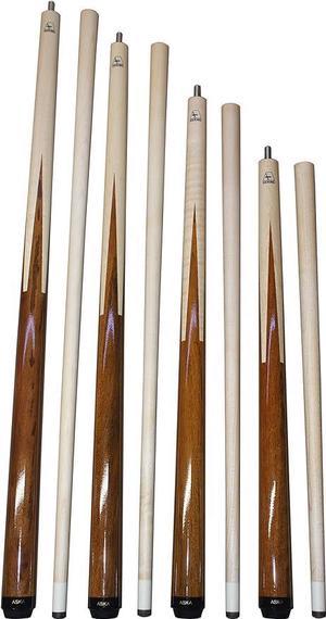 Set of Aska Mixed Length Cues LS, Canadian Hard Rock Maple Billiard Pool Cue Sticks, Short, Kids Cues, SPS4