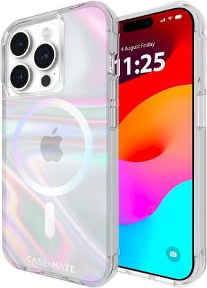 Case-Mate iPhone 15 Pro Case - Soap Bubble [12ft Drop Protection] [Compatible with MagSafe] Magnetic Cover with Iridescent Swirl Effect for iPhone 15 Pro 6.1", Slim, Shockproof, Anti-Scratch Tech