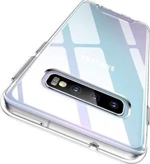 Rayboen Case for Galaxy S10 Plus, Crystal Clear Designed Shockproof Protection Phone Case, Transparent Hard PC Back Flexible TPU Sleek Light and Durable Cover for Samsung Galaxy S10 Plus