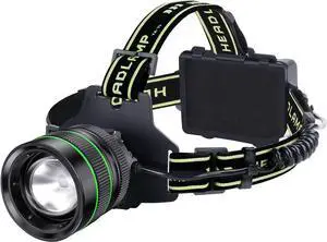 120,000LM Super Bright LED Rechargeable Headlamp, Zoomable Head lamp with 5 Lighting Modes, 90° Adjustable & IP67 Waterproof for Camping | Hiking | Climbing | Fishing | Hunting | Auto Repair