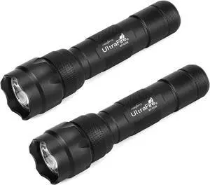 ULTRAFIRE 2 Pack Mini LED Flashlight 1000 Lumens 5 Modes Small Tactical Flashlight, Super Bright EDC Flash Light Portable Handheld Torch (Battery Not Included), WF-502B