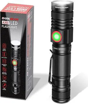 LED Flashlight Rechargeable USB 2000 High Lumens Small and Bright Pocket Flashlights Focus Adjustable Water Resistant Handheld Flash Light for Camping Outdoor Emergency