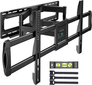 PERLESMITH Full Motion TV Wall Mount for 50-90 TVs up to 165lbs, TV Mount Bracket with Dual Articulating Arms Swivel Tilt Extension, Max VESA 800x400mm, Fits 1618 to 24" Studs, PSXFK1