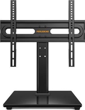 Perlegear Universal TV Stand Base, Table Top TV Mount Stand for Most 22-60 inch Flat or Curved TVs up to 88 lbs, Height Adjustable TV Replacement Stand with Solid Base, Max VESA 400x400mm, PGTVS24