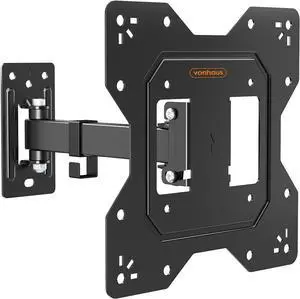VonHaus by Designer Habitat Cantilever TV Wall Mount Swivel Bracket for LCD Plasma TV (13 - 37") to Fit All VESA 75mm & 100mm + Extension Plates for Wider Spacings - New Slim Design