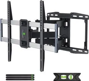 USX MOUNT Full Range Indoor Outdoor TV Mount up to 132lbs Full Motion Weatherproof TV Wall Mount for 47-84 inch TVs Swivel Articulating, Max VESA 600x400mm, All -Weather Durability Easy Installation