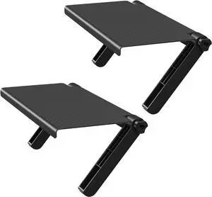 13-Inch Wide Platform Adjustable TV Top Shelf,Screen Top Shelf Mount,Monitor Top of TV Shelf Mounting Bracket for Streaming Devices,Cable Box,Router and Home Decor TV Top Storage Bracket-2 Pack,Black