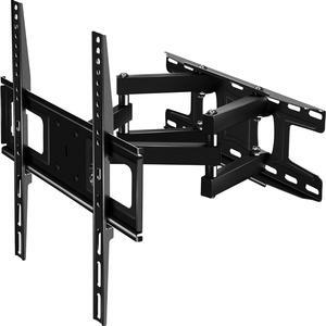 Full Motion TV Wall Mount Bracket with Articulating Dual Arm Swivel and Tilt fit 26 to 55 Inch Flat Screen TVs,Max VESA 400X400 and 110lbs,Fits up to 16" Studs
