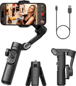 Phone Gimbal Stabilizer 3-Axis Smartphone Foldable Gimbal for iPhone Gimble with Focus Wheel TikTok YouTube Vlog Stabilizer for iPhone 15 14 13 12 Pro Max&Android-AOCHUAN Smart XE