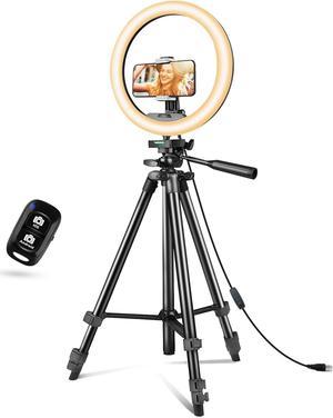 Sensyne 12'' Ring Light with Tripod Stand, LED Selfie Ring Light with Stand and Phone Holder for Photography/Recording/YouTube/TikTok, Compatible with All Cell Phones/Cameras