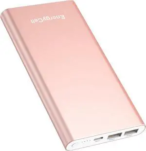 Pilot 4GS Portable Charger 12000mAh Fast Charging Power Bank Dual 3A High-Speed Output Battery Pack Compatible with iPhon14 13 12 11 Samsung S10 and MoreCharging Cable Included) (Rose Gold)