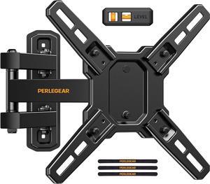 Perlegear Full Motion TV Wall Mount for 13-42 inch Flat or Curved TVs & Monitors up to 55 lbs, Wall Mount TV Bracket with Articulating Arm, Swivel, Tilt, Extension TV Mount, Max VESA 200x200mm, PGSF6