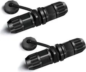 RJ45 Waterproof Connector, Female to Female, Panel Mount, 8P8C,CAT 6, CAT 5, CAT 5E, M20 IP67 Ethernet LAN Cable Coupler Outdoor Adapter Weatherproof Connection (2-Pack)