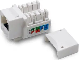 (50-Pack) Cat6 Keystone Jack - [UL Listed] - Ethernet Wall Jack - Wall Cat6 - Cat6 Network Coupler - Keystone Jack - Cat5/5e/6 Compatible - Cat6 Network Coupler