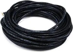 Monoprice Cat6 Ethernet Patch Cable - Snagless RJ45, Fullboot, 24AWG Stranded Pure Bare Copper Wire, 550Mhz, UTP, 50 Feet, Black