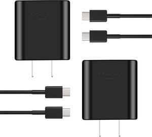 45W USB C Charger,2-Pack Samsung Super Fast Charging Wall Charger for Samsung Galaxy S24 Ultra/S24+/S24 S23 Ultra/S23+/S23/ S22 Ultra/S22/Note 10 Plus,Galaxy Tab S8/S8+/S8 Ultra with 5ft Type C Cord
