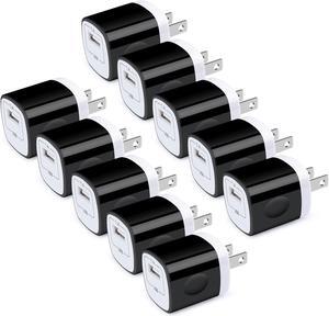 Wall Charger Cube, USB Plugs 10Pack, HOOTEK 1A/5V Single Port USB Charger Wall Plug Fast Charging Block Cube Box Adapter for iPhone 15/14/13/12 Pro Max/11/XS/XR/X/8 Plus/SE,Samsung Galaxy,LG,HTC,Moto