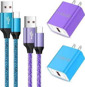 Android Phone Charger Charger Fast Charging with USB Type C Charger Cable Cord 3FT/6FT for Samsung Galaxy A14 5G/A54 5G/S23 Ultra/S22/S21/S20/S10 /S9/A53/A52/A51/A34/A32/A23/A13/A12/A03s/A01