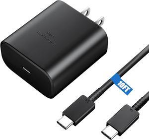 S24 S23 S22 Ultra Charger,45W Samsung Super Fast Charger Type C, USB C Android Phone Charger & 10FT Cable Cord for Galaxy S24 Ultra/S24/S24+/S23 Ultra/S23/S23+/S22 Ultra/S22+/S22,Note 10/20,Tab S9/S8