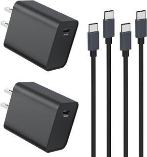 30W PD USB C Fast Charger, Looptimo Fast Charging Power Charger for Google Pixel 8 Pro/8/7 Pro/7/6a/6 Pro/6/5a/5/4, Samsung Galaxy S22/Plus/Ultra Android Phones, 6.6ft Type C Rapid Charging Cable