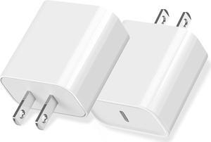 iPhone 15 Fast Charger Block, USB Type C Wall Charger 2Pack 20W PD Charging Brick Power Adapter Plug Box for Apple iPhone 15 Pro Max/15 Plus/iPhone 14 Pro Max/14 Plus/13 Pro/12 Pro/Mini/iPad