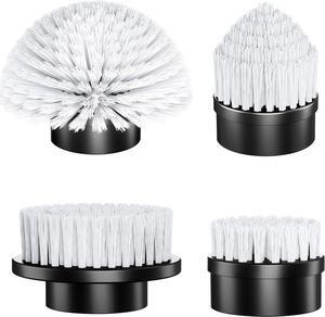4 Replaceable Brush Heads for Uaoaii 21V Electric Spin Scrubber, Cordless Shower Scrubber Replacement Brushes for Bathrooms, Kitchens, Floors, Tiles, Tubs Cleaning