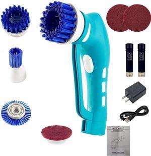 Cordless Electric Scrubber, Power Spin Scrubber, Handheld Power Scrubber with 4 Spin Scrubber Brushes Heads for Tiles,Showers, Bathroom, Windows, Kitchen (Lightweight and Heavy-Duty