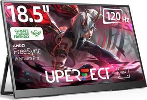 Portable Monitor 18.5 inch 120HZ 100% sRGB 1080P with VESA & Stand 180° Adjustable Ultra-Slim & Lightweight Frameless FHD FreeSync IPS HDR Gaming Display, Travel Second Monitor for Laptop