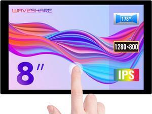10.1inch Capacitive Touch LCD IPS Display, 1280×800 Resolution, HDMI Interface, Compatible with Raspberry Pi 5/4B/3B/Zero/Zero W/Zero 2W/Pico/Pico W/Pico WH, Support Jetson Nano/PC