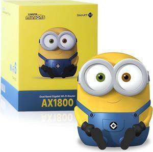 Minions Bob WiFi 6 Router for Home - Turbocharge Your Internet with Minions Magic Secure Travel WiFi Router - Gaming Router