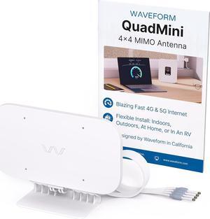 Waveform QuadMini: 4x4 MIMO External Antenna | Omnidirectional Antenna for 4G/5G Routers & Gateways | for T-Mobile Home Internet, Verizon, AT&T | Homes and RVs | Antenna Only