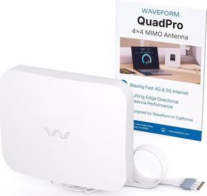 Waveform QuadPro 4x4 MIMO Panel Antenna Kit | External Antenna for 4G/5G Routers & Gateways | for T-Mobile Home Internet, Verizon, AT&T (Antenna Only)