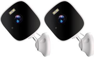 2PC WiFi Indoor Camera for Home Security, 2K Indoor Security Cameras for Home, 24/7 Recording Security Camera, AI Detection, Color Night Vision, 2-Way Talk, Cloud&SD, Works Alexa&Google Assistant