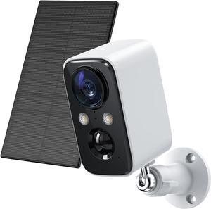 Security Cameras Wireless Outdoor, Flood Light Solar Cameras for Home Security, Home Camera with Color Night Vision, PIR Human Detection, 2-Way Talk, IP66 Waterproof, SD Card/Cloud Storage