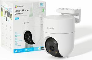 EZVIZ 2K+ Outdoor Camera Wired, 360° PTZ WiFi Camera for Home Security, Outside Surveillance with AI Detection Auto-Tracking, Color Night Vision, Two-Way Talk, Waterproof, Alexa, 512GB | H8C 4MP