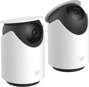 YI Pet Security Camera 2pc 1080p 360degree Smart Indoor Dog Cat Dome IP Cam with Night Vision 2Way Audio Motion Detection Phone App Compatible with Alexa and Google