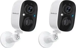 Gadpiparty Security Cameras Wireless Outdoor 2 Pack, 1080P WiFi Surveillance Indoor Home Camera Battery Powered, Night Vision AI Motion Detection 2-Way Talk Waterproof Siren Alarm Cloud/SD Storage
