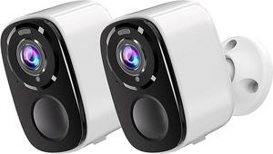 Rraycom Outdoor Camera Wireless, 5MP Battery Powered WiFi Surveillance Camera for Home Security System with Siren Alarm, 2-Way Audio,AI Motion Detection, Color Night Vision, IP65 Waterproof