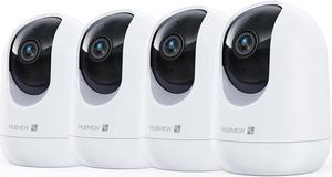 MUBVIEW Pet Camera with Phone App, Indoor Security Camera, 2.4G WiFi Cameras for Home Security, Wired Cameras for Dog/Elder/Baby, Motion Tracking, PTZ, 24/7, Two-Way Audio, 2K Night Vision (4 Pack)