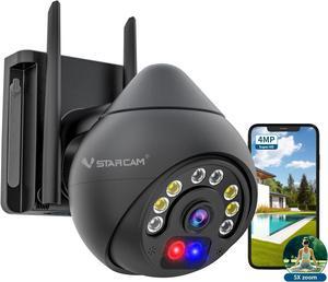 VSTARCAM 4MP Security Camera Outdoor, 2.5K HD WiFi Surveillance Cameras with 360 View, PTZ, Motion& Siren, 2-Way Audio, Full Color Night Vision, Waterproof, SD/Cloud (VS-CS69Q)